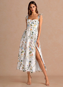 Denisse White Midi Dress image3