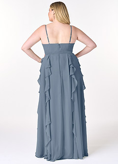 Azazie Peyton Bridesmaid Dresses Twilight A-Line Ruched Chiffon Dress image8
