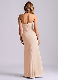 Azazie Debby Bridesmaid Dresses English Rose Mermaid Strapless Chiffon Dress image2