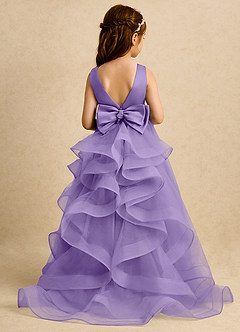 Azazie Lior Robe Demoiselle D'honneur Fillette Robe Princesse en Tulle Plissée Tahiti image1