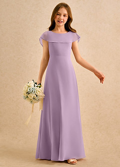 Azazie Kittie Girls Formal Flower Girl Klänningar Klänning A-Line i Chiffong image6