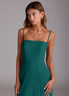Azazie Wren Bridesmaid Dresses Peacock A-Line Strapless Chiffon Dress image6