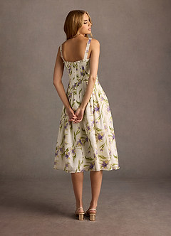 Robe Mi-Longue Tulipe Multi Impression Delilah image2