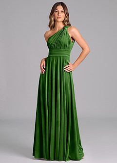 Azazie Charlize Bridesmaid Dresses Ivy A-Line One Shoulder Velvet Dress image5