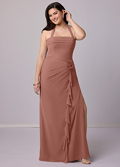 Barbie ♥ Azazie Bridesmaid Dresses Cedar Rose Sheath Strapless Chiffon Convertible Dress image12