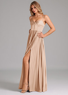 Azazie Akiko Bridesmaid Dresses English Rose A-Line Sweetheart Neckline Stretch Satin Dress image6