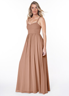 Azazie Gabby Final Sale Twilight Flowy Sweetheart Neckline Chiffon Dress image4