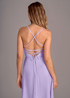 Azazie Mei Bridesmaid Dresses Lilac A-Line Chiffon Dress image2