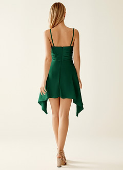 Avanlin Emerald Green Ruffles Mini Dress image7