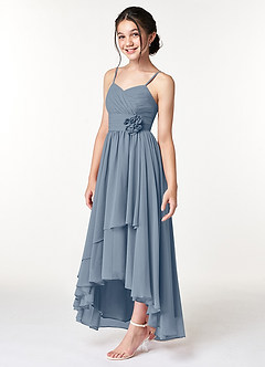 Azazie Catalina Junior Twilight A-Line Ruched Chiffon Dress image3