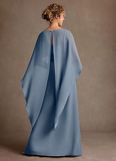 Azazie Marilla Mère de la mariée Robes Robe Trapèze en Mousseline de soie Plissée Violet Crépusculaire image3