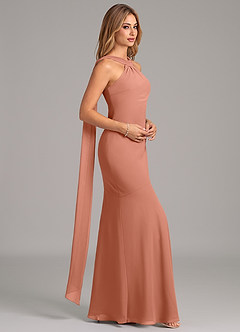 Azazie Kinsley Bridesmaid Dresses MAI TAI Mermaid Pleated Chiffon Dress image6