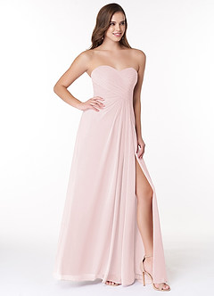 Azazie Arabella Allure Robes de demoiselle d'honneur Robe Trapèze Convertible en Mousseline de soie Encolure en Forme de Cœur Rose Pâle image5