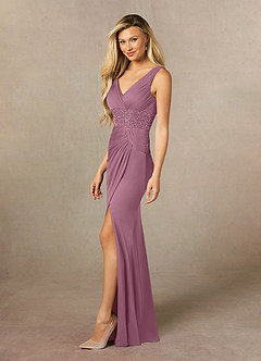 Azazie Winona Mother of the Bride Dresses Vintage Mauve Mermaid Sequins Mesh Dress image3