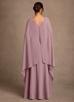 Azazie Liddie Kleider für die Brautmutter A-Linie Plissee Chiffon Kleid Altrosa image4