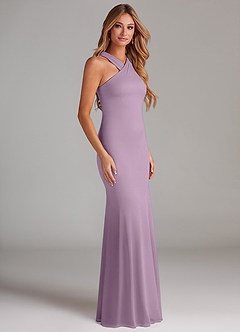 Azazie Doretta Brautjungfernkleider Meerjungfrau-Linie Plissee Chiffon Kleid Blauregen image4