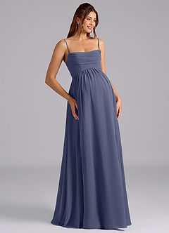 Azazie Saige Maternity Bridesmaid Dresses A-Line Pleated Chiffon Floor-Length Dress image7