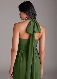 Azazie Lamara Jurken voor bruidsmeisjes Converteerbaar Jumpsuit van Chiffon Off the Shoulder Olijf image10