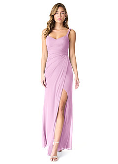 Azazie Verami Robes de demoiselle d'honneur Robe Sirène en Maille Dentelle Rose Bonbon image1