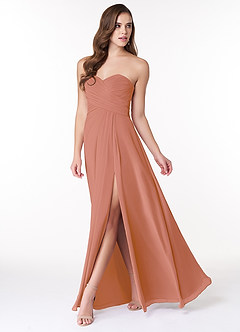 Azazie Arabella Allure Abiti da Damigella Abito Convertibile A-Line in Chiffon Scollo a Cuore Più Tagliato image3