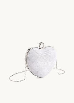 front Shimmering Heart Clutch