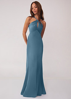 Barbie ♥ Azazie Bridesmaid Dresses Bermuda Sheath Stretch Satin Dress image4