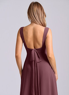 Azazie Beatrice Bridesmaid Dresses Sangria A-Line Sweetheart Neckline Chiffon Dress image7