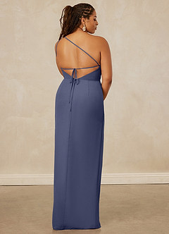 Christian Siriano Bridal for Azazie 1003 Bridesmaid Dresses Stormy Sheath One Shoulder Chiffon Dress image15