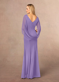 Azazie Belladonna Mother of the Bride Dresses Tahiti Mermaid Scoop Pleated Mesh Dress image4
