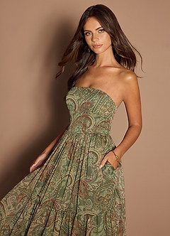 Jarah Sage Paisley Maxi Dress image5