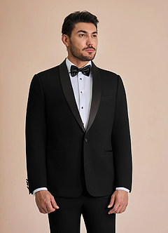 front Winston Schwarz Smokingjacke mit Schalkragen