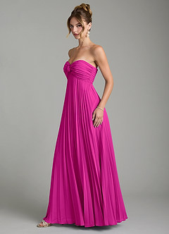 Azazie Tempest Abiti da Damigella Abito Convertibile Impero in Chiffon Corsetto Fucsia image11