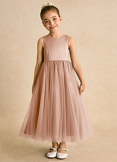 Azazie Solia Sukienki dla dziewczynek sypiących kwiaty Suknia balowa Tiul Długość kostki Sukienka image3