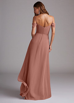 Azazie Marley Bridesmaid Dresses Cedar Rose A-Line Off the Shoulder Chiffon Convertible Dress image8