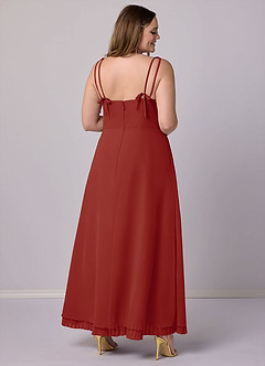 Barbie ♥ Azazie Bridesmaid Dresses Terracotta A-Line Pleated Chiffon Dress image11