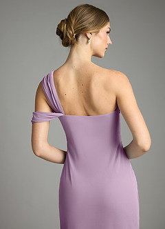 Azazie Tati Jurken voor bruidsmeisjes Jurk van Mesh met Kolom Off the Shoulder Blauweregen image6