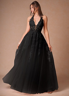 Darlene Black Applique Dress image4