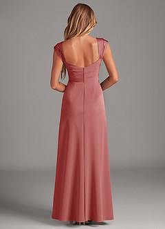 Azazie Laila Bridesmaid Dresses Antique Rose A-Line Sweetheart Neckline Stretch Satin Dress image2