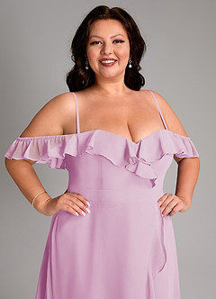 Azazie Lyra Jurken voor bruidsmeisjes Converteerbaar Jurk van Chiffon met A-Lijn Snoep Roze image7