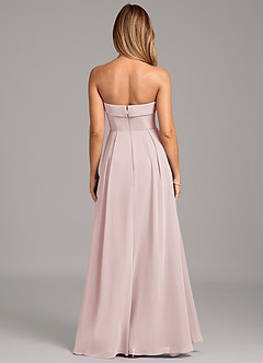 Azazie Lucienne Bridesmaid Dresses Blushing Pink Mermaid Strapless Chiffon Convertible Dress image5