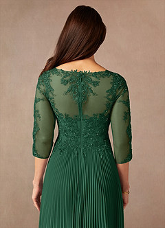 Azazie Corinne Mother of the Bride Dresses Dark Green A-Line Sequins Chiffon Dress image7