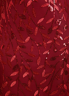 Azazie Arizona Klänningar till brudens mor Klä Tubklänning i Tyll Spets Bourgogne image6