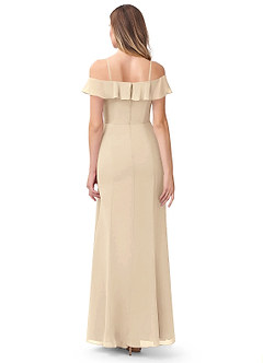 Azazie Sophie Bridesmaid Dresses A-Line Off the Shoulder Chiffon Floor-Length Dress image5