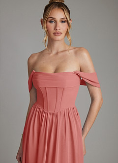 Azazie Caterina Kleider zum Anprobieren zu Hause A-Linie Korsett Chiffon Kleid Agave image8