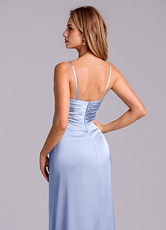 Azazie Sabrine Final Sale Ice A-Line Sweetheart Neckline Stretch Satin Dress image7