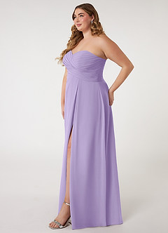 Azazie Arabella Allure Bridesmaid Dresses Lilac A-Line Sweetheart Neckline Chiffon Convertible Dress image15
