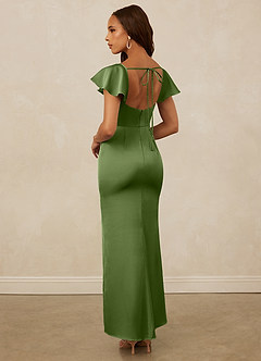 Christian Siriano Bridal for Azazie 1005 Bridesmaid Dresses Juniper Sheath Sweetheart Neckline Stretch Satin Dress image2