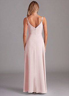 Azazie Daenerys Abiti da Damigella Abito A-Line in Chiffon con Scollo a Cappuccio Rosa Rossore image2