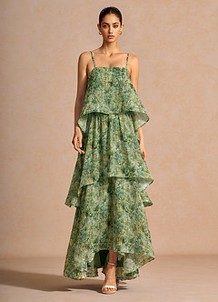 Itasca Green Floral Maxi Dress image4