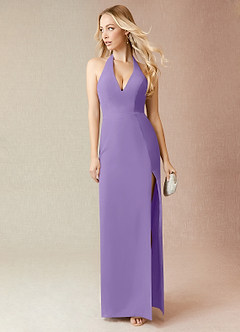 Azazie Yessi Brautjungfernkleider Etui Plissee Chiffon Kleid Tahiti image1
